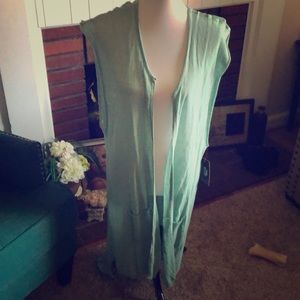 NAVI mint Green Sleeveless long sweater